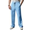 Men's British Gentleman Jacquard Waffle Weave Relaxed Fit Casual Sports Business Breathable Jogging Trousers