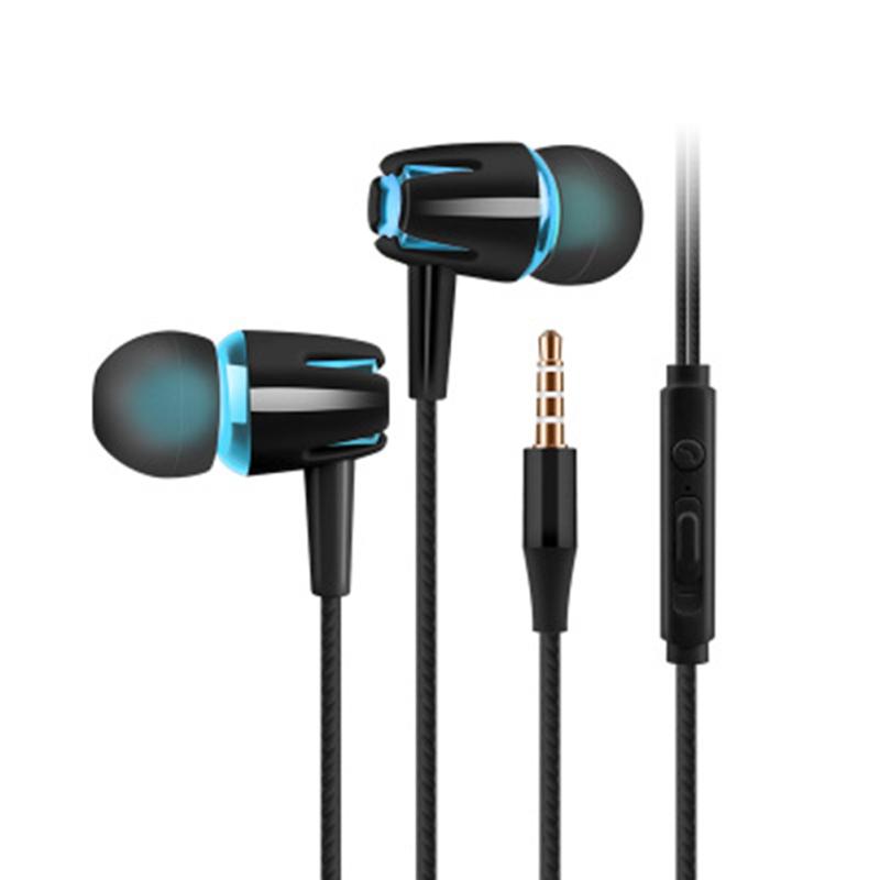 Luminous Subwoofer In-ear Headphones 3.5mm Jack Noise Cancelling Sport Earbuds With Microphone