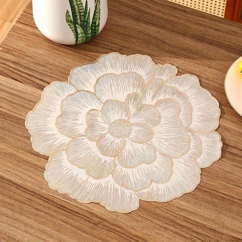 NOVINKA Květinová prostírka Jídelní Dekorativní Tepelně odolná Podložka na stůl Podtácky Domácí Párty Svatba Vánoce