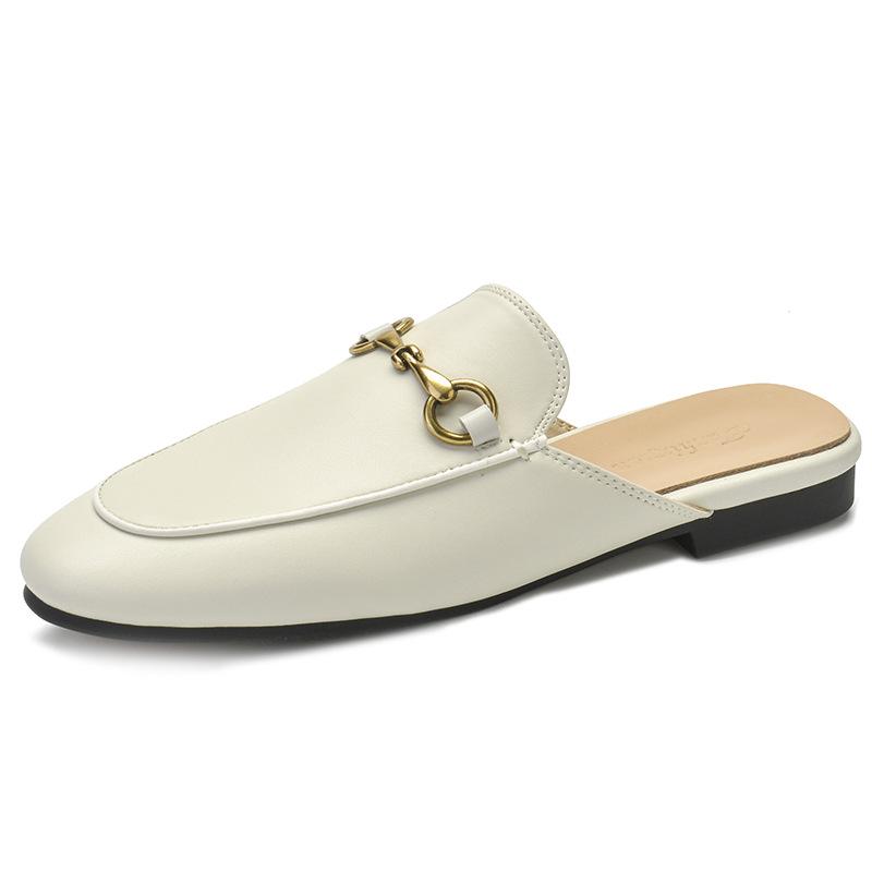 Wearing Slippers Outside Fashion Baotou Muller Shoes Casual Single Shoes Flat Heel Half Slippers Women 'S Shoes