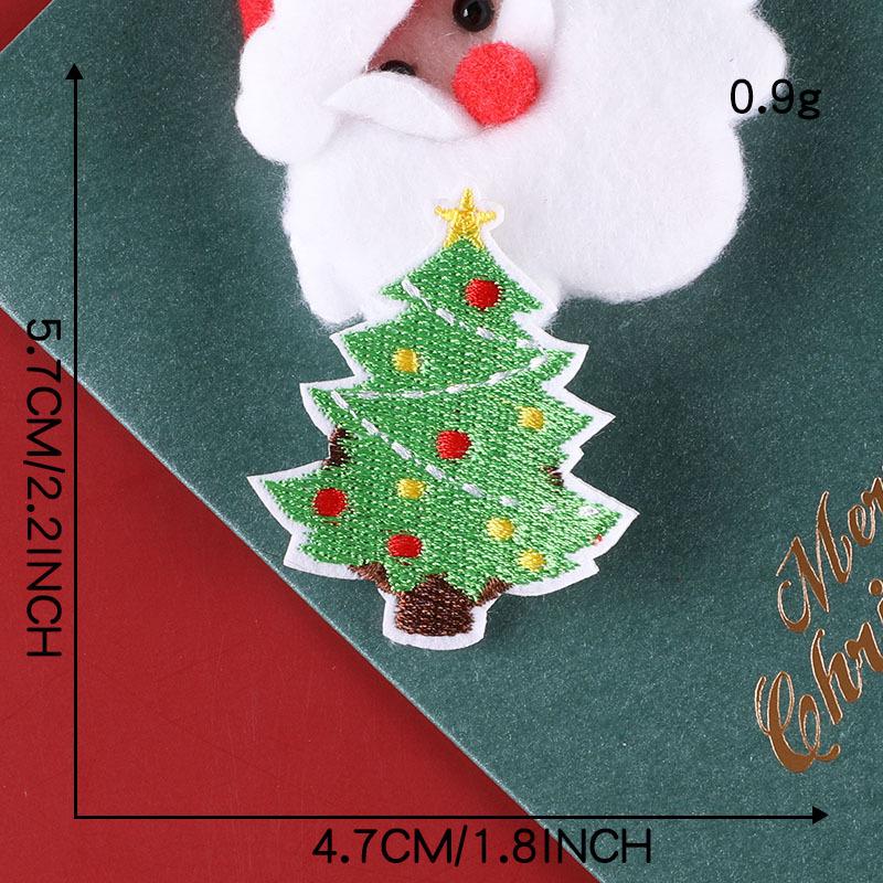 Dooku Embroidered Santa Claus & Tree Patch with Sequins - Clothing Accessory