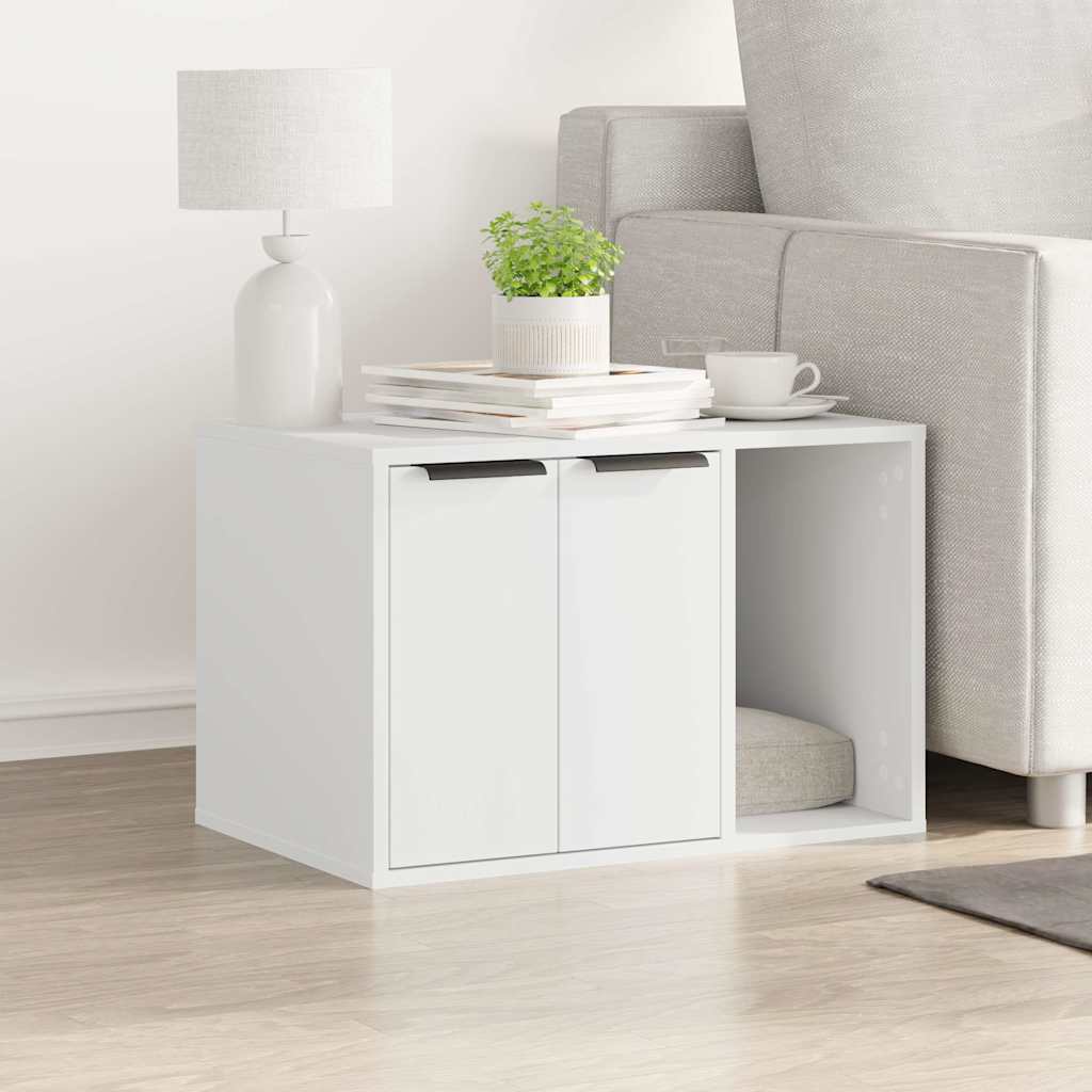 Vidaxl Mobile per Lettiera, Bianco, 60X40X40 Cm, Materiale a Base di Legno