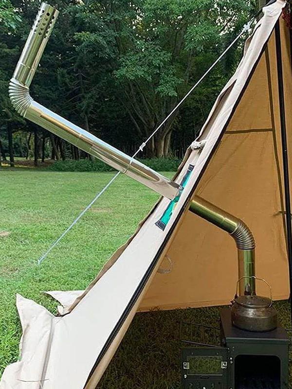Heat-Resistant Outdoor Tent Stove Accessories: Chimney Insulation, Anti-Scald Net, Spark Arrester, Smoke Pipe Bag