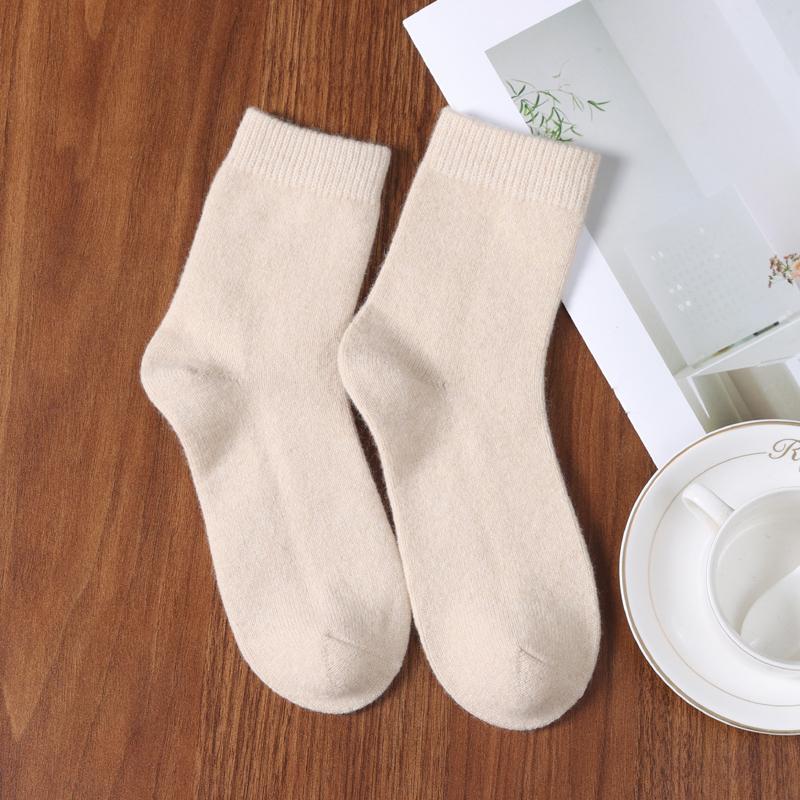 Women's Cashmere Blend Ankle Socks Windproof Solid Color Warmth  Outdoor Cycling Walking Hiking Simple Pattern Foot Protection