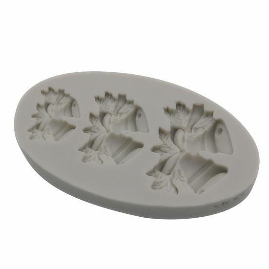Silicone Bell Mold 3D Effect Making Pastries Decorating DIY Food Grade Christmas Theme Christmas Stencil for Cake Shop