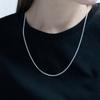 BEFORE MOONRISE [Silver 925] Solid Curve Chain Necklace SN225- 2Length