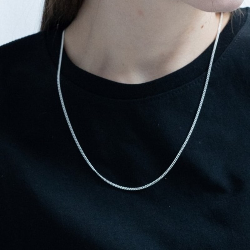 

BEFORE MOONRISE [Silver 925] Solid Curve Chain Necklace SN225- 2Length 55cm (50cm + 5cm of extra string)