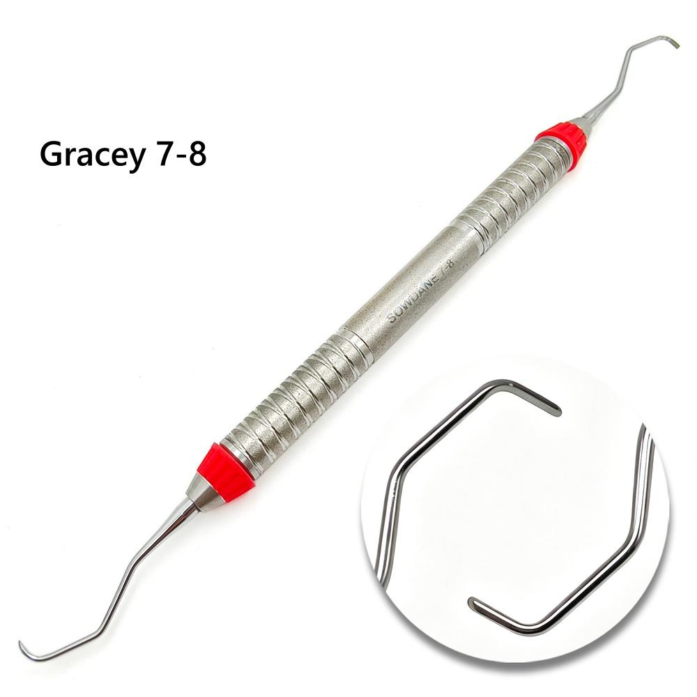 1 pieza de alta calidad Curetas Gracey Dentales Raspador Periodontal Acero Inoxidable Curetas Óseas Periodontales Perio