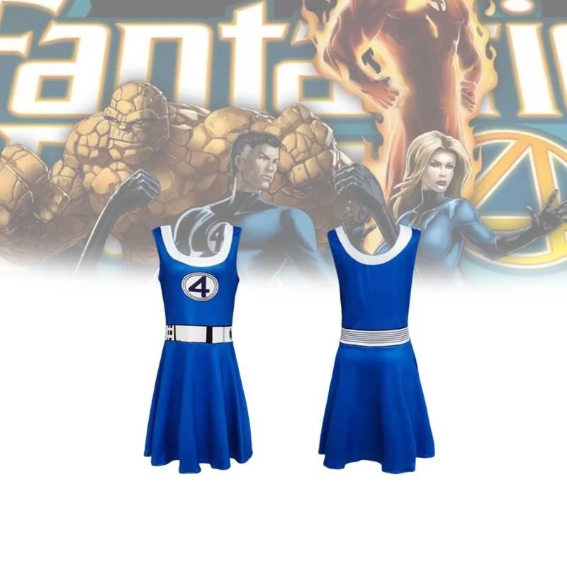 Cosplay Four Fantastic Costume Cartoon Jumpsuit Halloween Party Fashion Gift