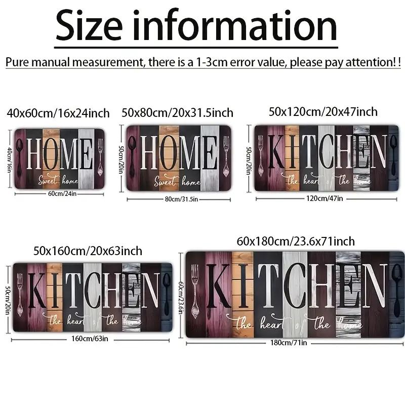 

Vintage Wood Grain Kitchen Rug, Non-Slip Soft Kitchen Mat Set, Entrance Doormat, Hallway Runner Home Decor 40x60cm 16x24inch