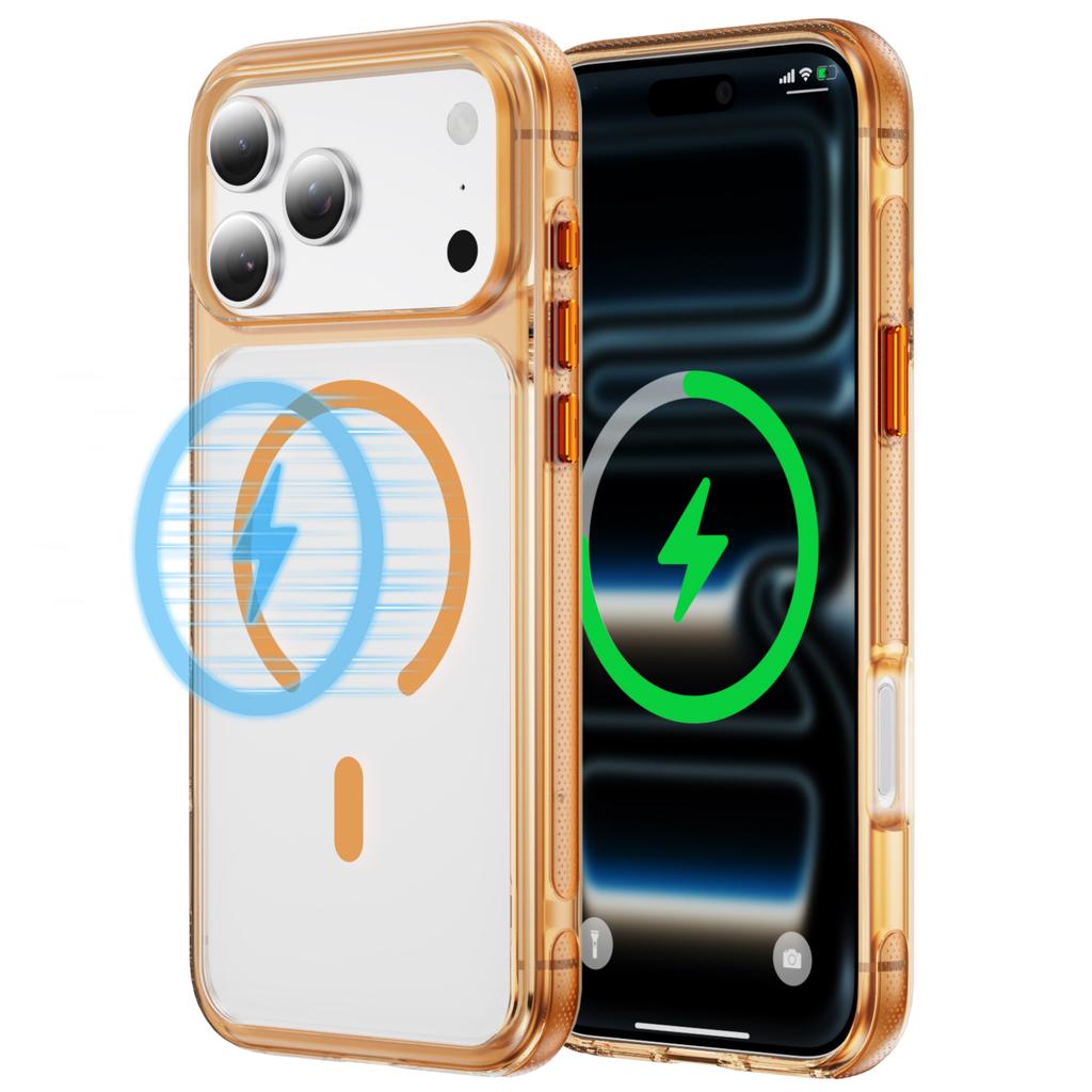 Crystal Clear Magnetic Phone Case With Anti Slip Texture Raised Camera Protection Compatible With iPhone 12 To 17 Pro Max Wireless Charging Support