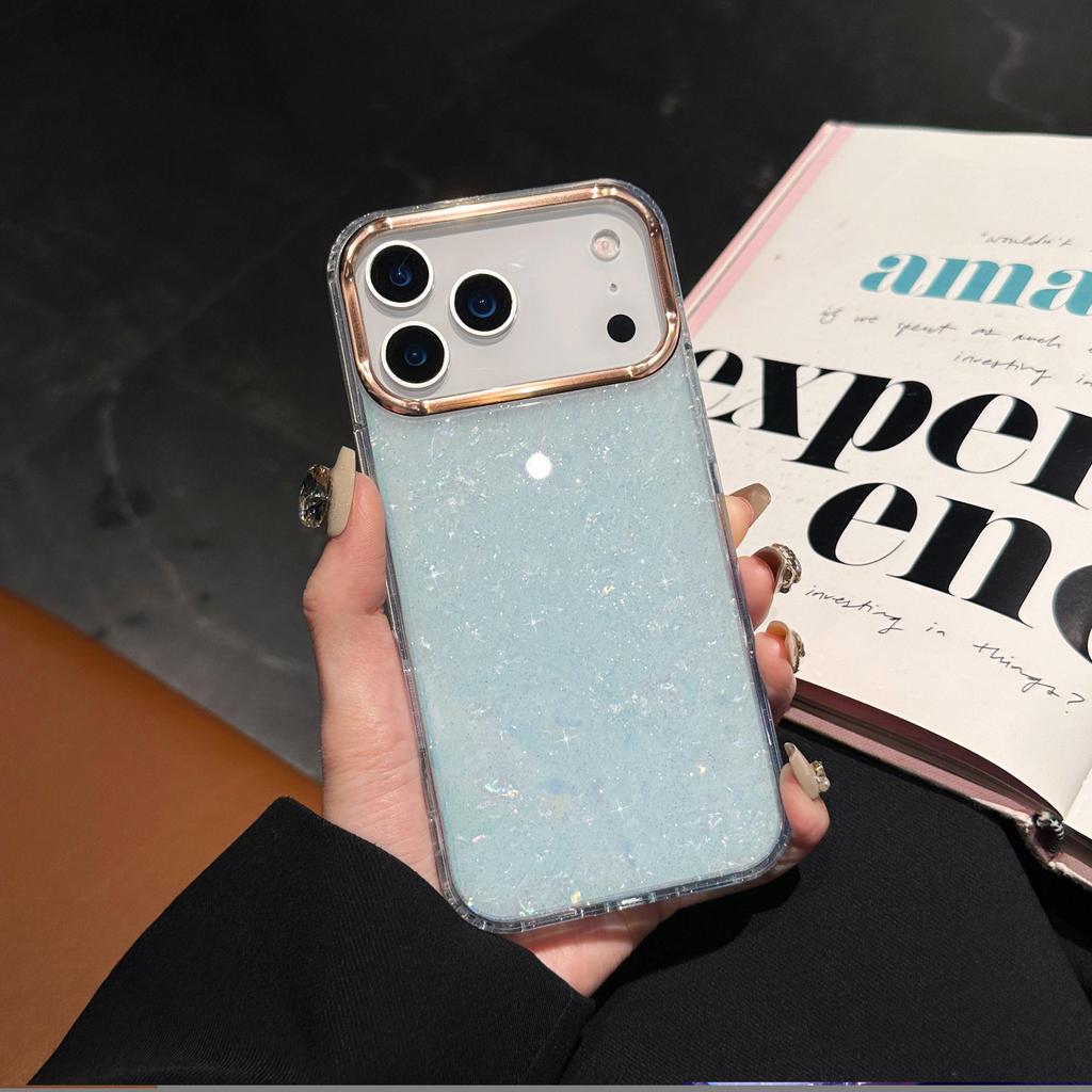 Compatible Apple 17 Pro Max Glitter Starry Shell iPhone 16 Acrylic Anti-Fall Case