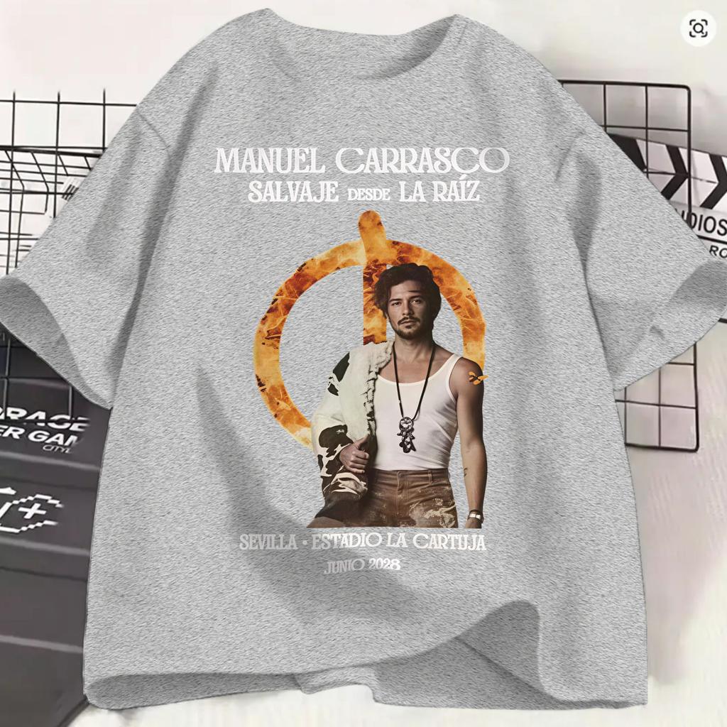 Unisexuel Carrasco Cotton T Shirt For Unisex Beach 2026 Salvaje Tour Awesome T Shirts O Neck Fashion Tees Plus Size Loose Clothing