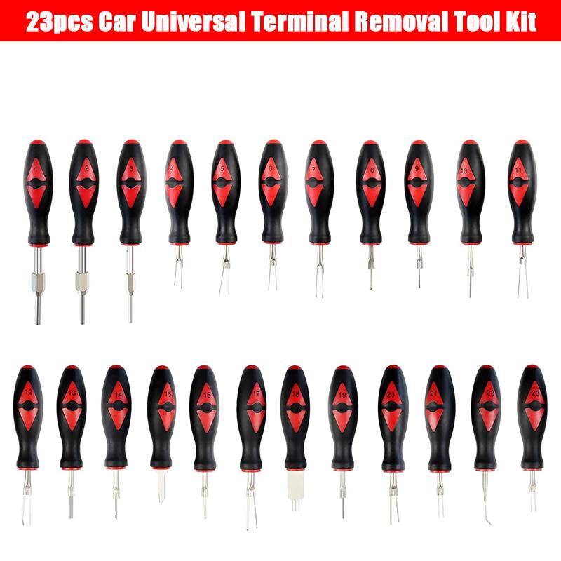 Universal Automotive Terminal Removal Tool Set,23-Pcs Kit Release Car Wire Harness Electrical Connector Pin Extractor