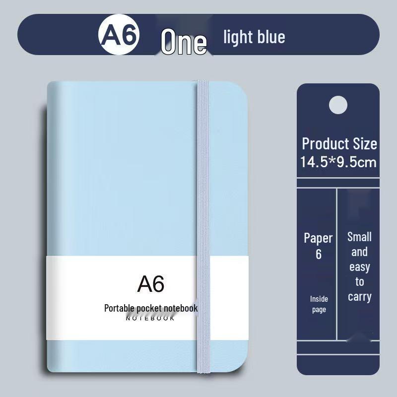 A7 Portable Laptop Notebook - Cute English Planner, Pocket-Size for Students, Japanese/Korean Style A6 Notepad