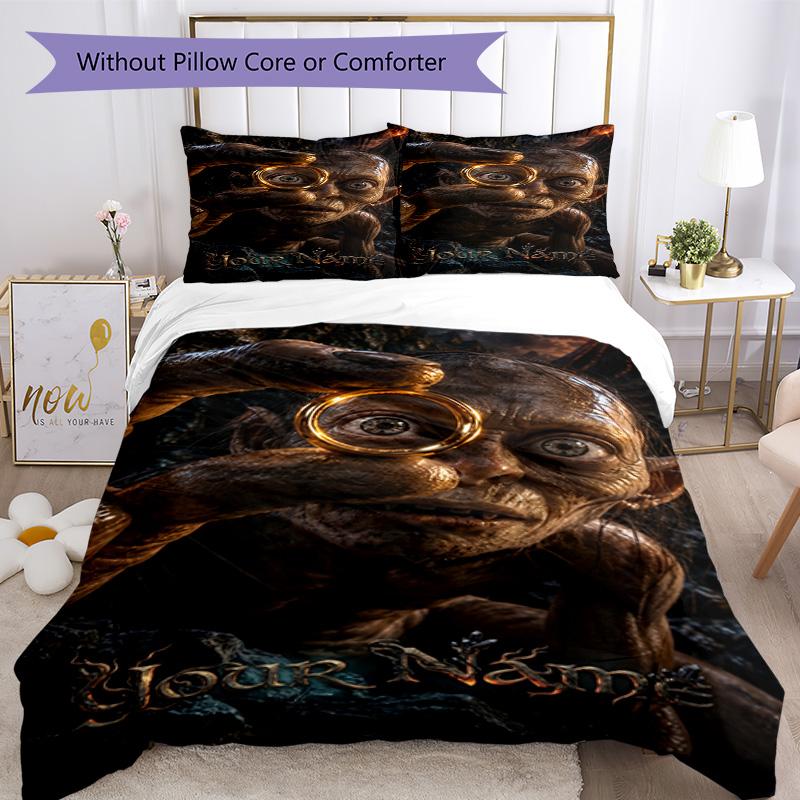 Lord Rings Customize Your Name Duvet Cover Set Design for Living Rooms Breathable Duvet Cover Bedroom Decor Wedding Party GiftLuxury Gift for Birthday