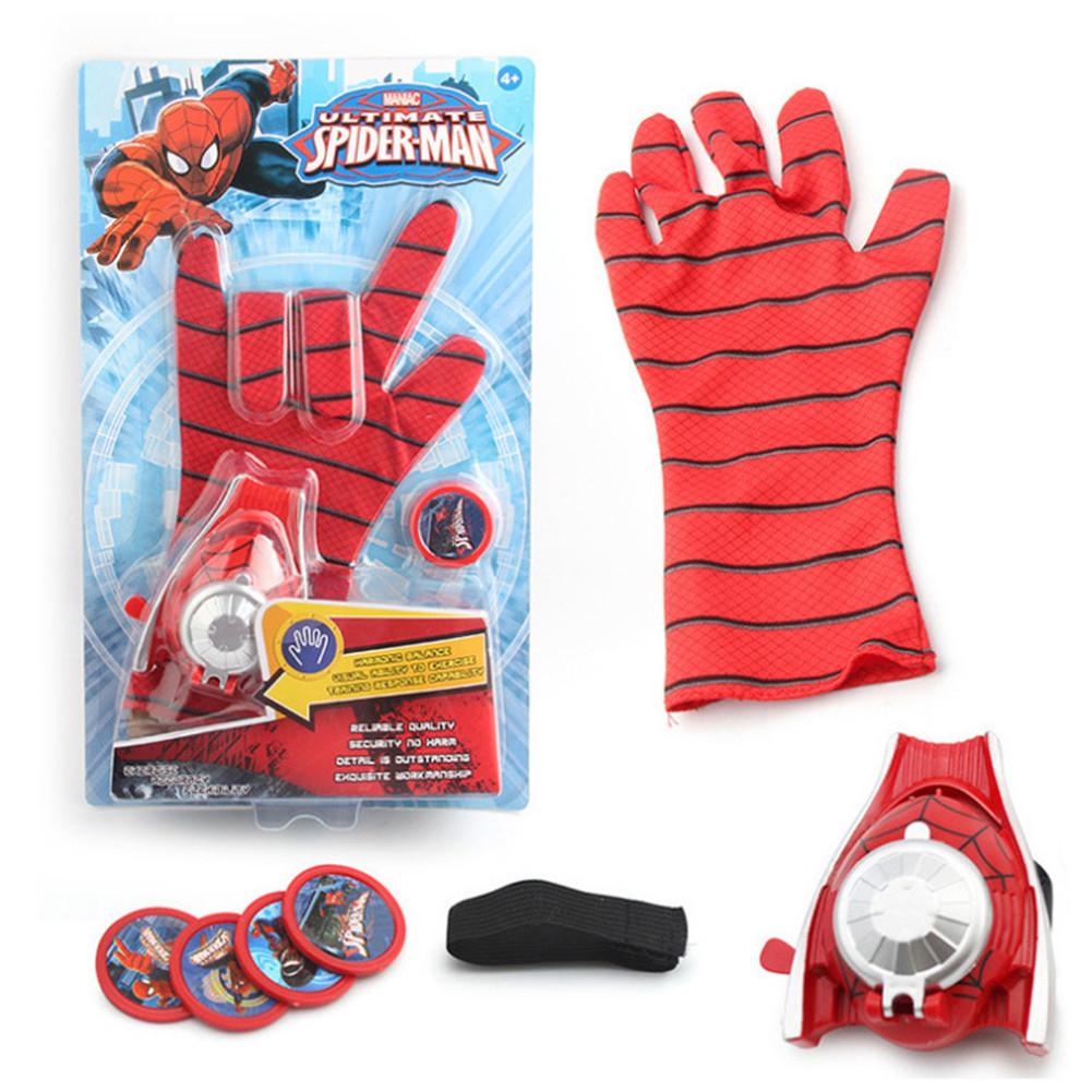 Kids The Avengers Series Spider-man Batman Hulk Captain America Iron Man Cosplay Emitter Glove Toy Spiderman#0