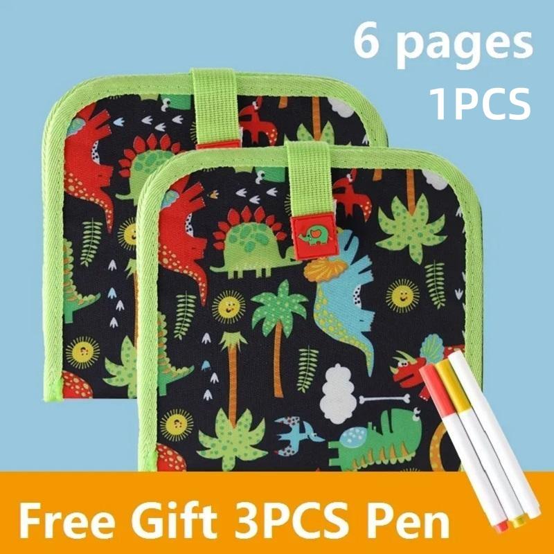 Kids Drawing Board Erasable Doodle Board Reusable Writing Painting Book Coloring Water Pen Cartoon Multifunctional Art Board Educational Toy