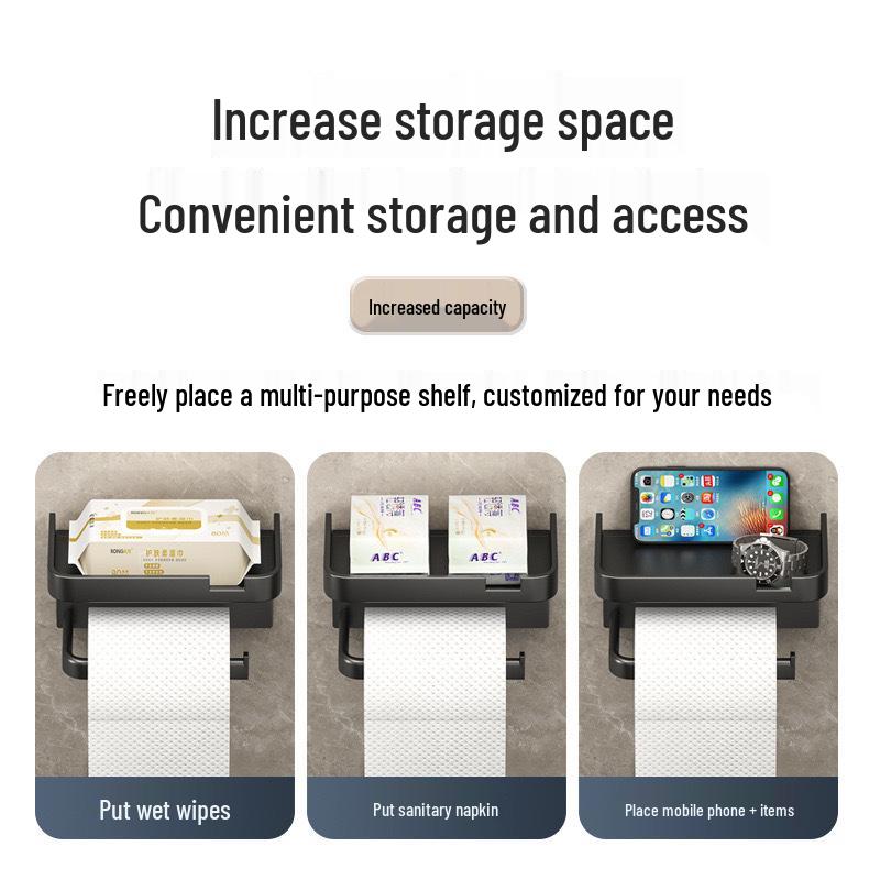 Wall-Mounted Paper Towel Holder: Punch-Free Cross-Border Storage Rack