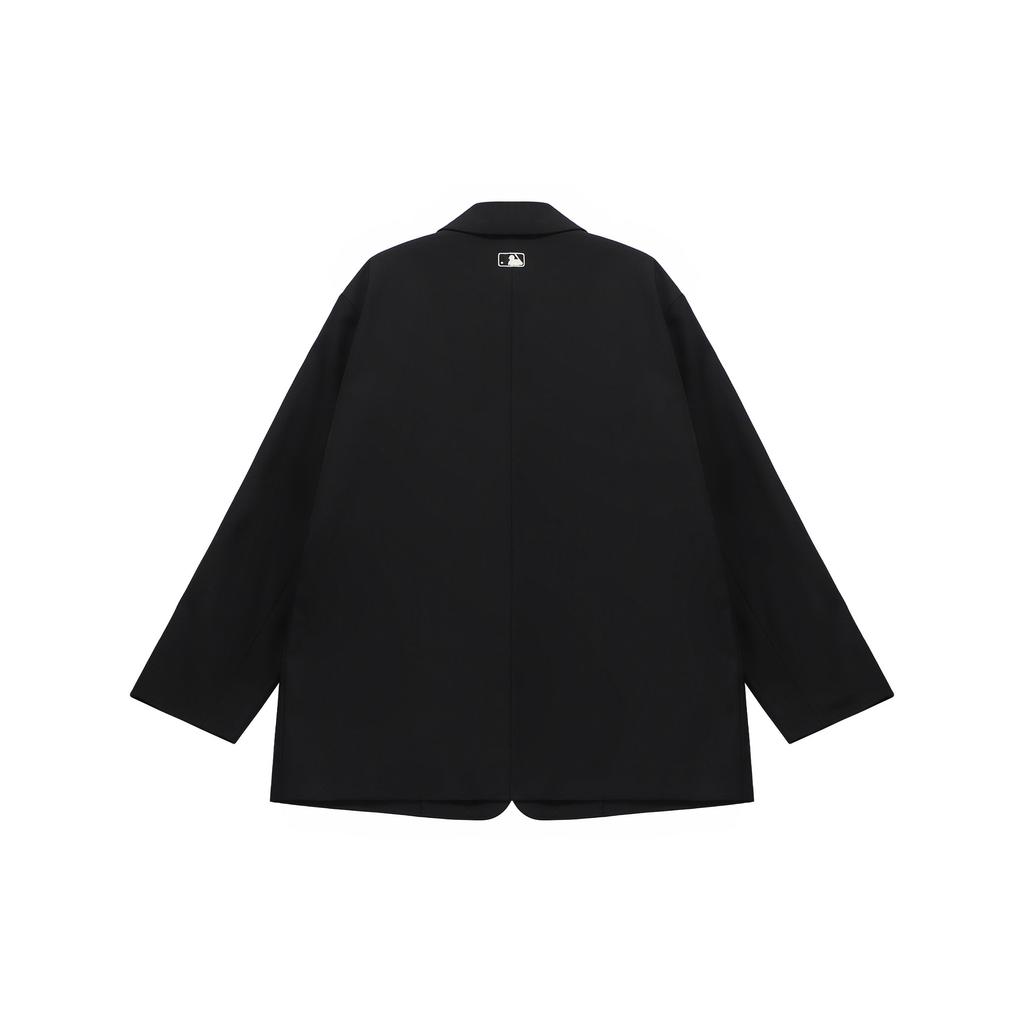 MLB Güz Kış 22 New York Yankees Logolu Nakışlı Günlük Bol Blazer Unisex blazer Siyah 3AJKB5124-50BKS