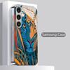 2D Kontrastfarben Leopard Muster Handyhülle für Samsung S26 S25 S24 S23 S22 S21 S20 A56 A36 A16 - Glas Schutzhülle