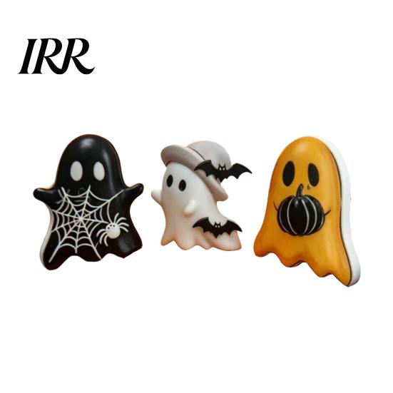 Store Holiday Display Decor 3Pcs Halloween Decoration, Resin Micro Landscape Miniature Figurines, Cute Ghost Spooky Home Pumpkin Fairy Garden Ornament