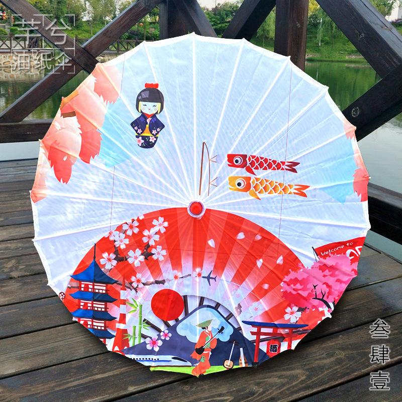 

Декоративный зонт в японском стиле, зонт из масляной бумаги, ресторан японской кухни, ресторан суши, украшение потолка, зонтик metal-fiber composite