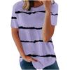 Women's Fashion Casual Loose Round Neck Printed Short Sleeve T-Shirt Top