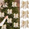 Holiday Wreath Decorations 2Pcs Christmas Tree Bow Decors, Velvet Fabric Hanging Ornament Indoor Supplies for Home, Festive Garland Wedding