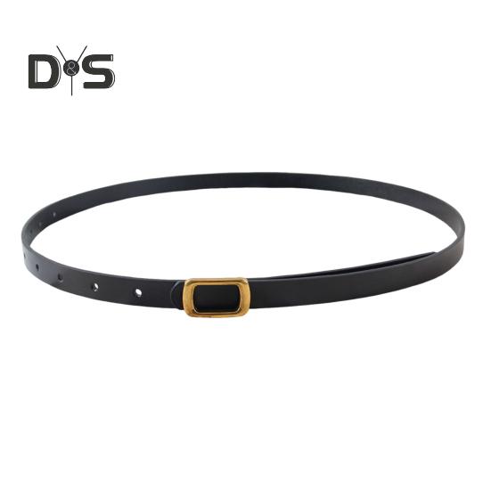 

Ремень женский из искусственной кожи, регулируемая длина, пояс в стиле ретро, декоративный ремень для джинсов, повседневная одежда для офиса и вечеринок чёрный