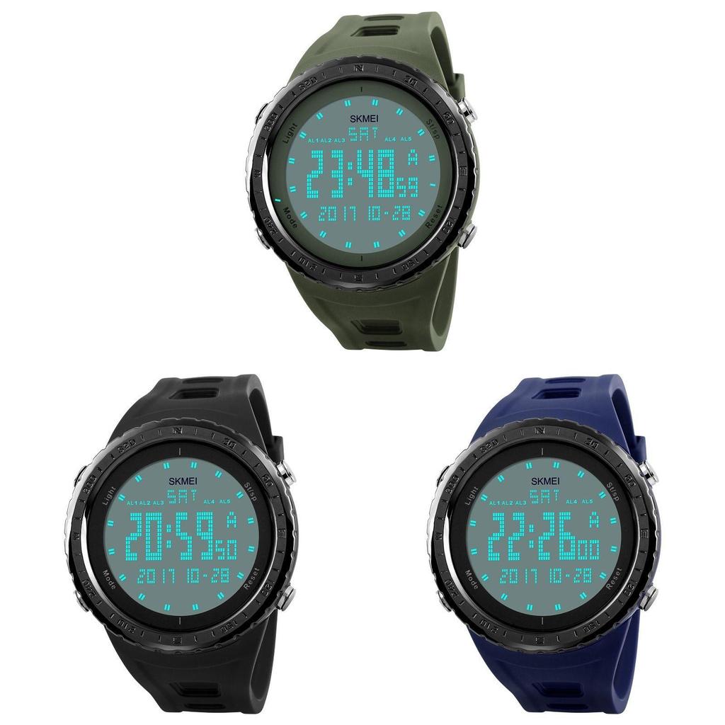 Skmei Men Led Digital Alarm Sport Watch With Premium Quality Silicone Strap And Timeless Design
