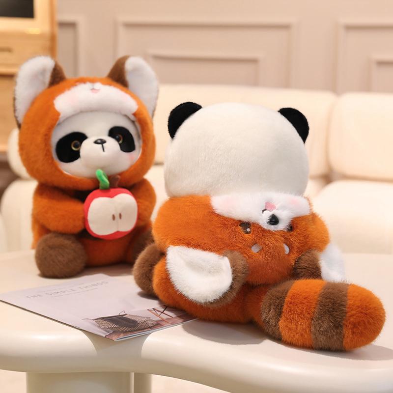 Adorable Red Panda Plush Toy Stuffed Cute Animal Panda Cosplay Raccoon Plush Baby Doll Decorative Pillow Birthday Christmas Gift