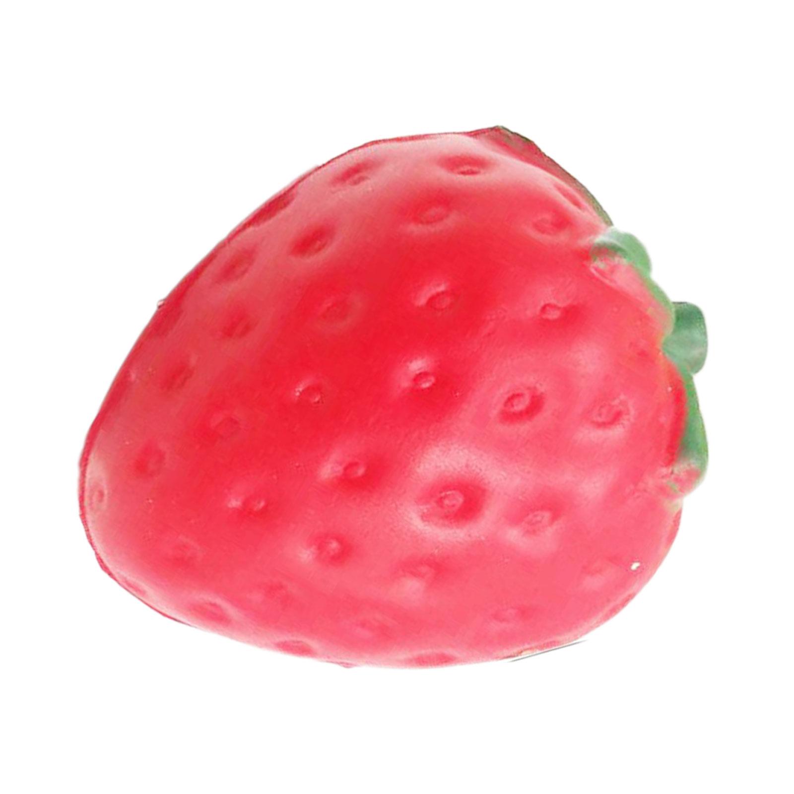 Enfants Enfants 6 Cm Fraise Géante Pouce Montée Lente Stress Jouet Réaliste Pour Adultes Sensoriel Fraise Cadeau Présents Fête (Prospecteur 5 Pouces