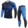 Men Camouflage Printing Fitness T-shirt Fast Drying Tops Pants Sports Basketball Tight Suit