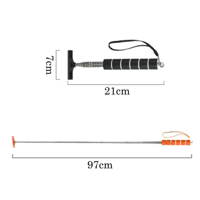Telescopic Stainless Steel Car Rearview Mirror Wiper with Retractable Brush Head