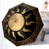 1pc Sun Symbol Automatic Umbrella | Portable Foldable 8-Rib Manual Open, Cute Birthday & Holiday Gift for Outdoor Yy260107087