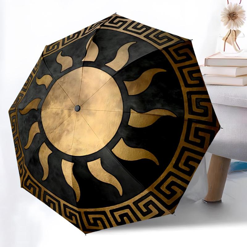 

1pc Sun Symbol Automatic Umbrella | Portable Foldable 8-Rib Manual Open, Cute Birthday & Holiday Gift for Outdoor yy260107087