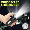 Portable 9 LED Flashlights USB Rechargeable Torch With Pen Clip COB Flashlight Outdoor Fishing Tail Magnetic Work Light