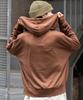 WEGO Unisex Compact Fit Double Zip Zip Autumn Long Size Brown Hoodie, Sweatshirt, Hoodie, Outerwear, Clothes, Sleeve, Gift, Men's, L,