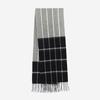 CEENIU Winter 100% Wool Plaid Tassel Scarf