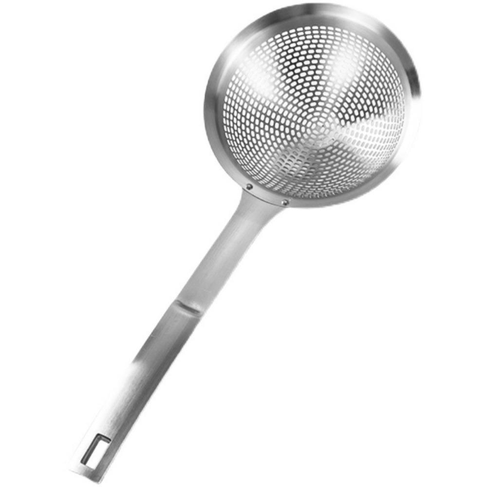 

Stainless Steel Kitchen Draining Scoop Fine Holes Oil Colander Spoon Kitchen Utensils 12cm серебряный