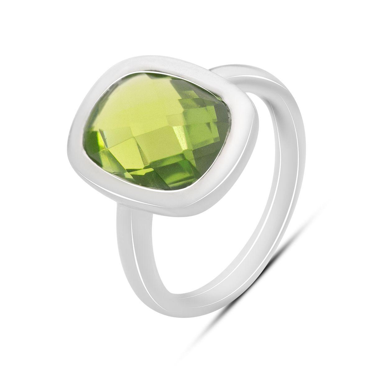 

Серебряное кольцо с хризолітом 6.933ct, вес изделия 3,77 гр (60002161) 18 смарагдовий