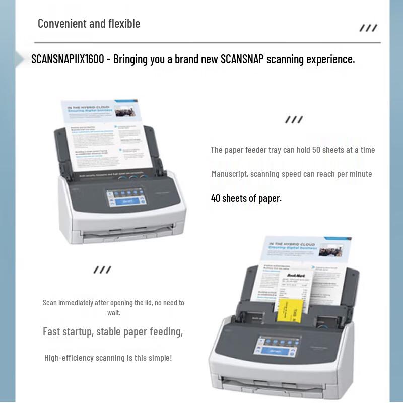 Fujitsu ScanSnap iX1600 Document Scanner CN plug (adapter included)