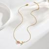 Women's Elegant Tulip Necklace High-End Zircon Flower Pendant Stainless Steel Light Luxury Jewelry Gift