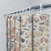 Sea Life Patterned Shower Curtain Navy Blue Coral Red Fish Shellfish Bath Decor Set 72 x 84 inches AliExpres