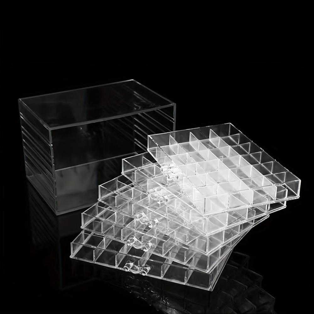 120 Grids Jewelry Storage Box Drawer Style Jewelry Sorting Box Transparent Organizer Box  Vanity