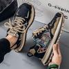 Fashion Men Casual Sneakers Breathable 2025 Spring New Fashion Printed Embroidered Sports Casual Shoes Comfortable Platform Running Shoe