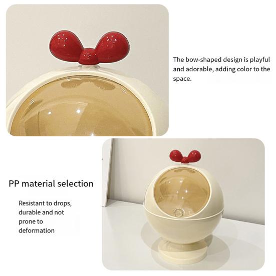Desktop Storage Box Hair Accessories Storage Organizer with Transparent Lid Durable Construction Storage Holder Dustproof Box