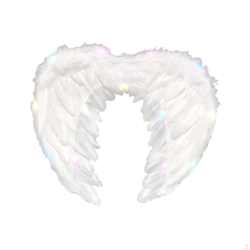 Angel Wings Costume Dress up Decorative Wearable Feathered Fairy for Parades Role