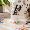 DYS Upside Down Duck Pen Holder, 3D Printed Desk Organizer, Funny Stationery Storage Holder for Office School, Creative Gift Girls